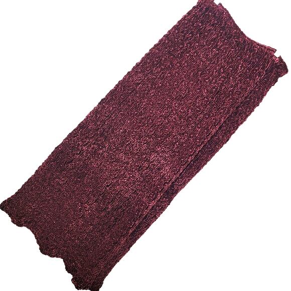 Harari Long Skirt Woven Velvet Silk Floral Pattern Cranberry Red OS Stretch NWT - Picture 1 of 8
